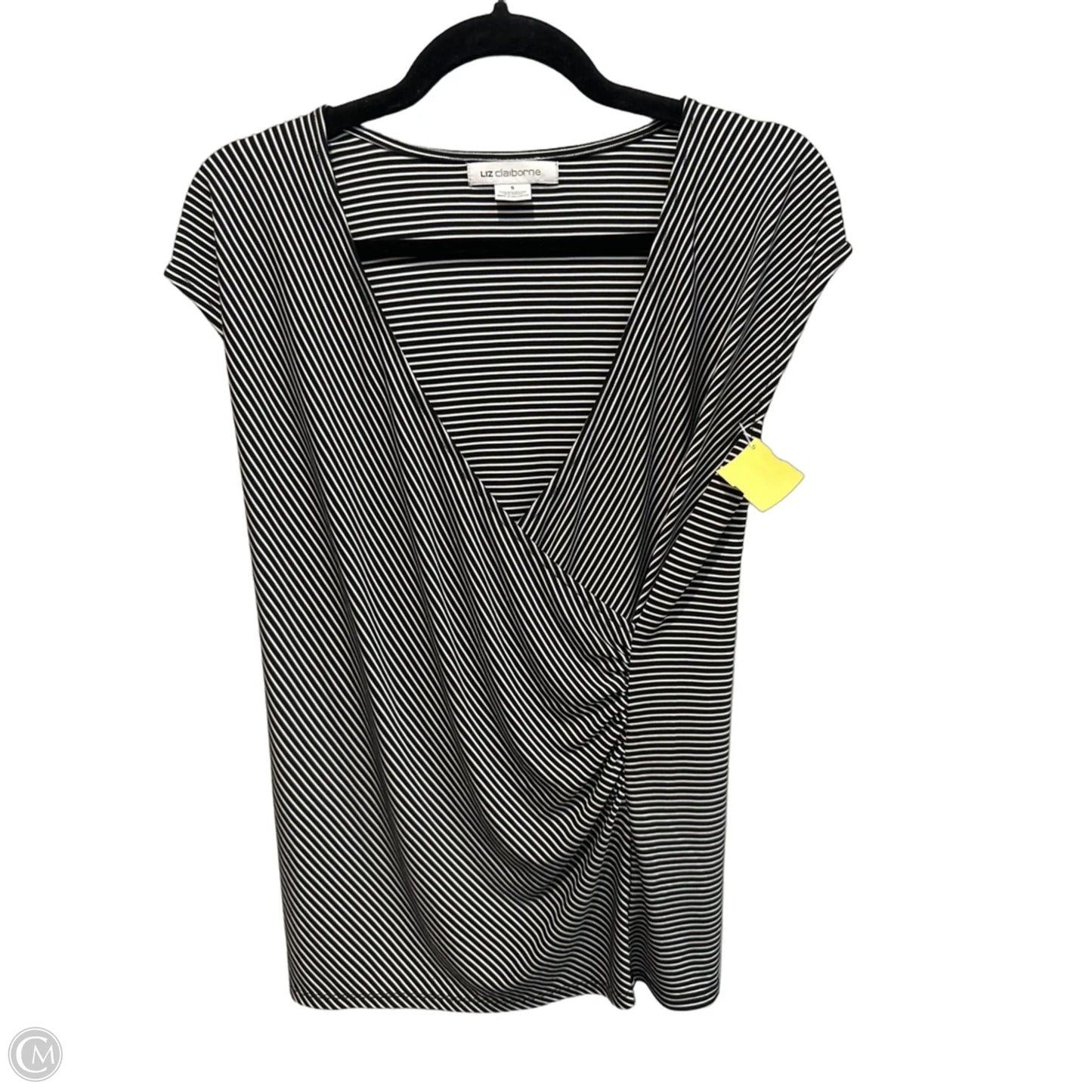Top Short Sleeve By Liz Claiborne In Striped Pattern, Size: S