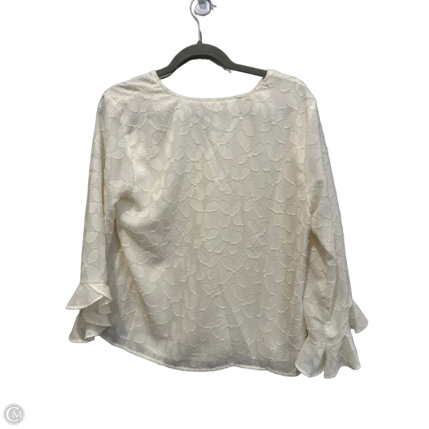 Top Long Sleeve By Loft In Cream, Size: M
