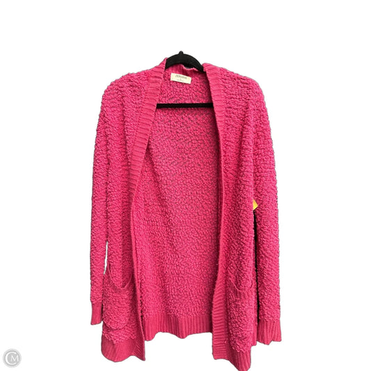 Cardigan By Zenana In Pink, Size: L