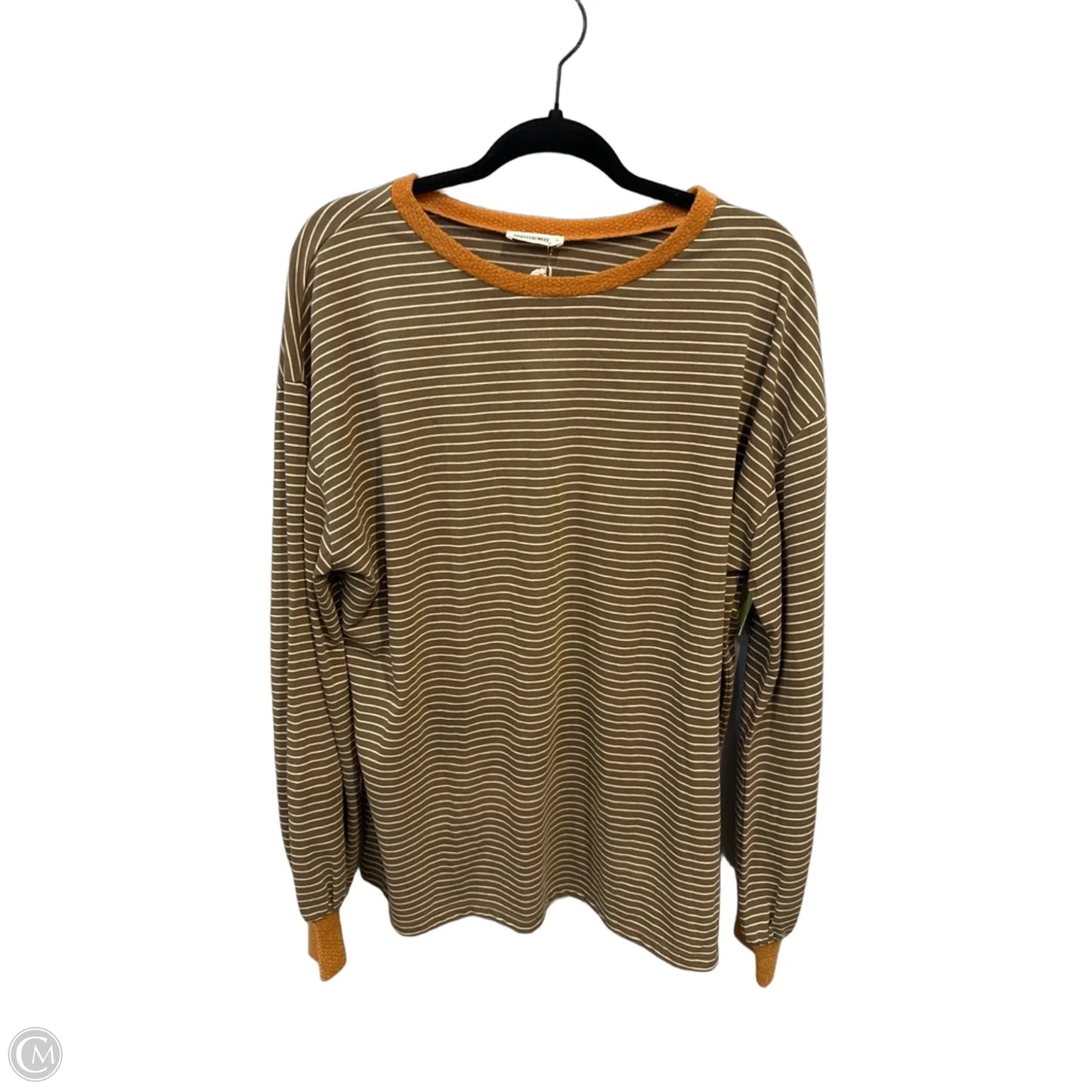 Top Long Sleeve By Andthewhy In Striped Pattern, Size: S