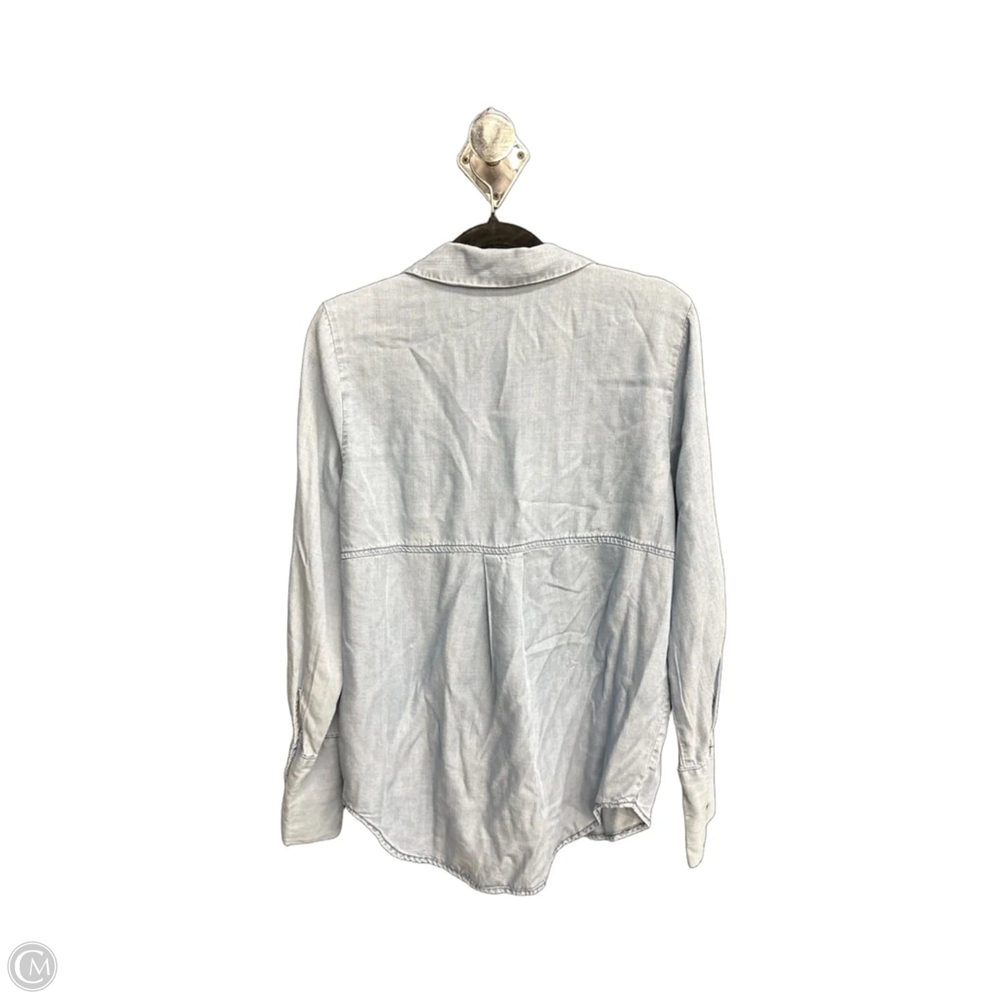 Top Long Sleeve By Who What Wear In Blue, Size: Xs