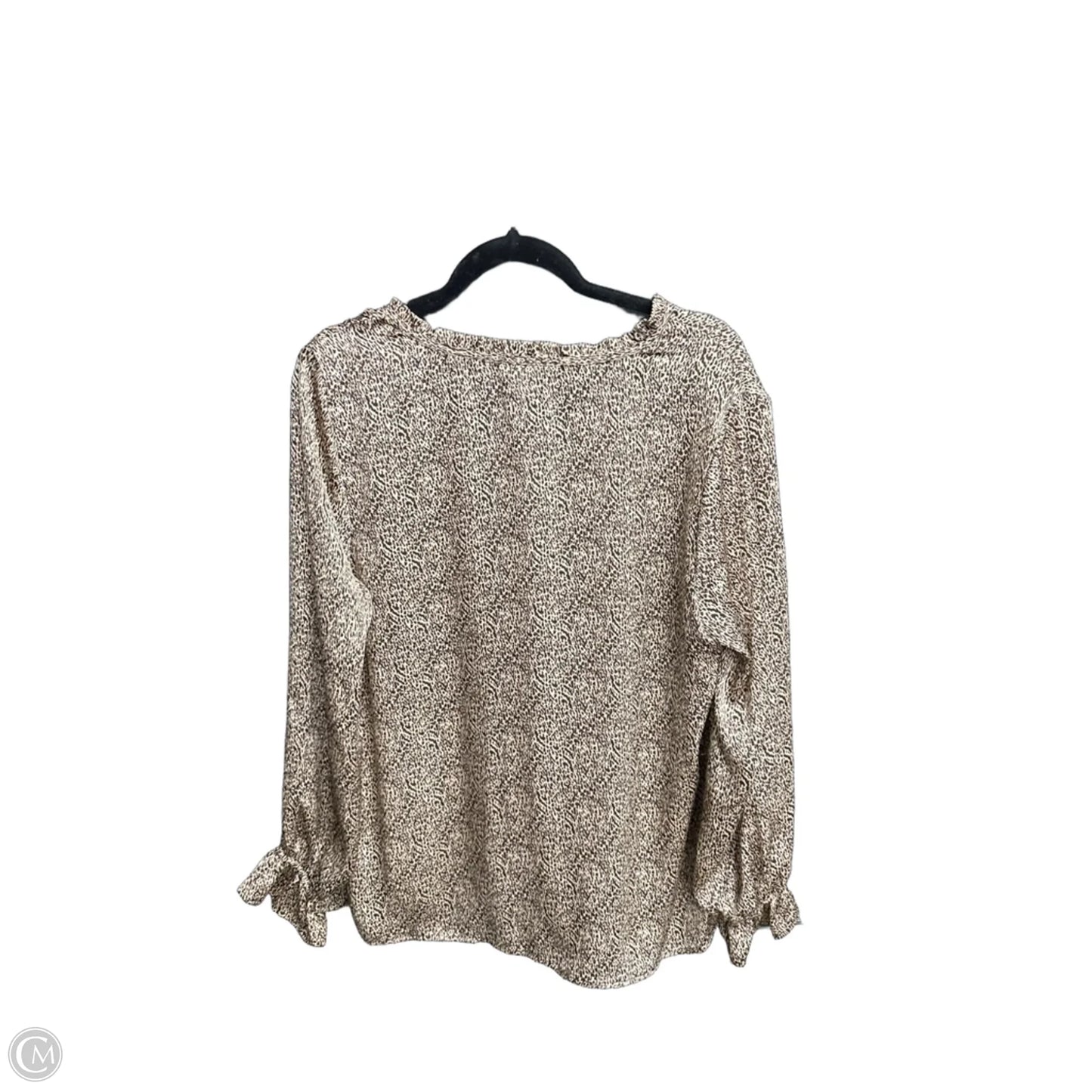 Top Long Sleeve By Sabrina Lauren In Animal Print, Size: L