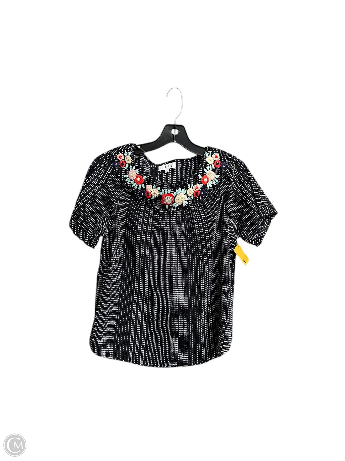 Top Short Sleeve By Thml In Black, Size: Xs