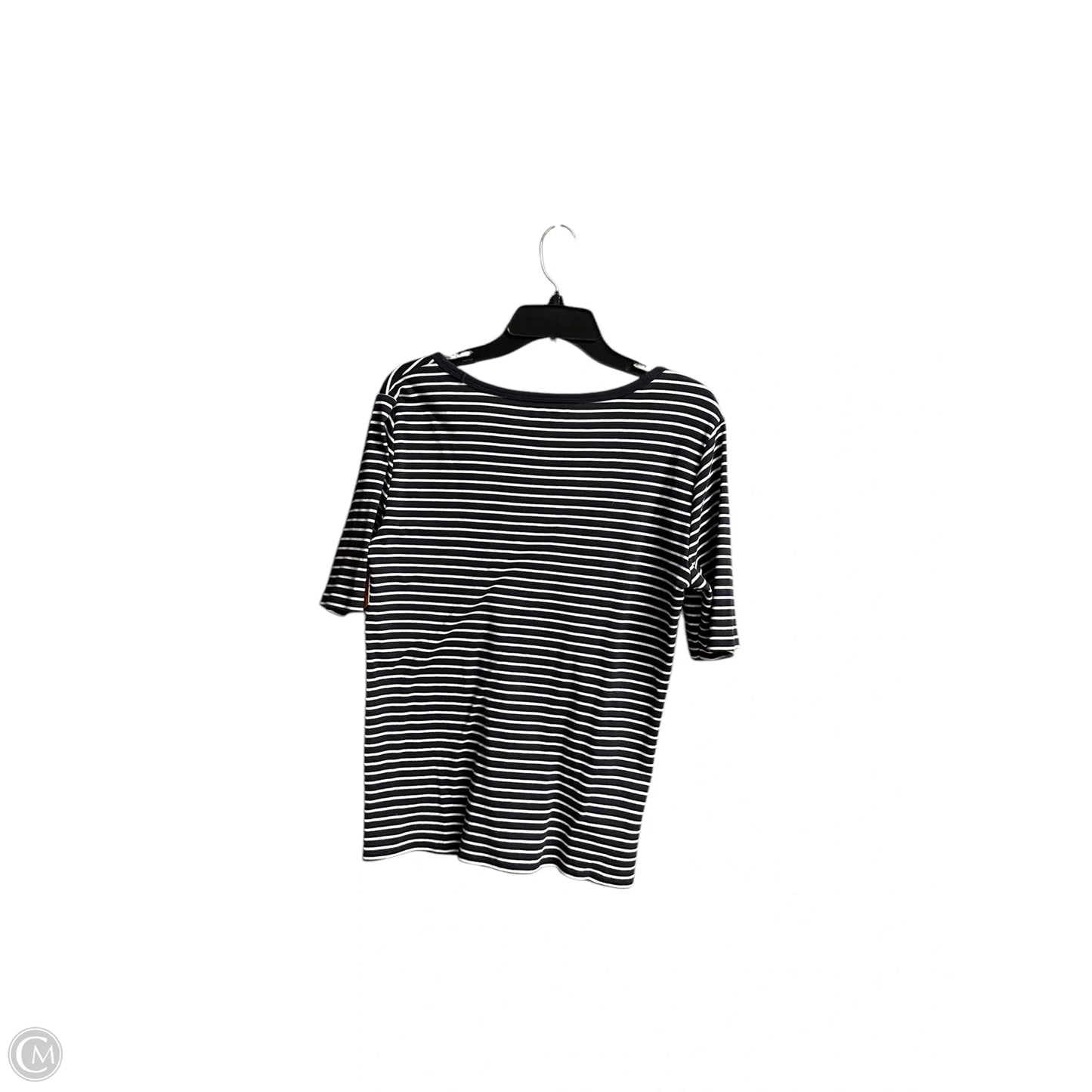 Top Short Sleeve By Loft In Striped Pattern, Size: L