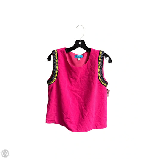 Top Sleeveless By Buttons In Pink, Size: S