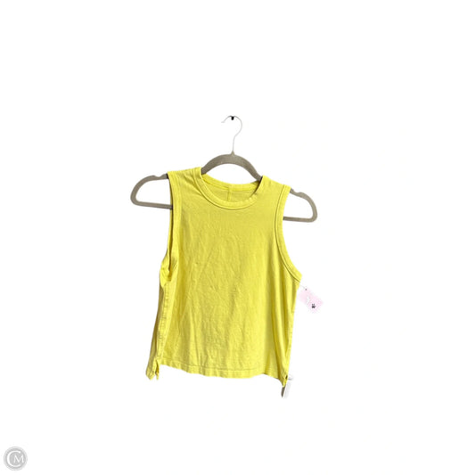 Athletic Tank Top By Lululemon In Yellow, Size: Xs