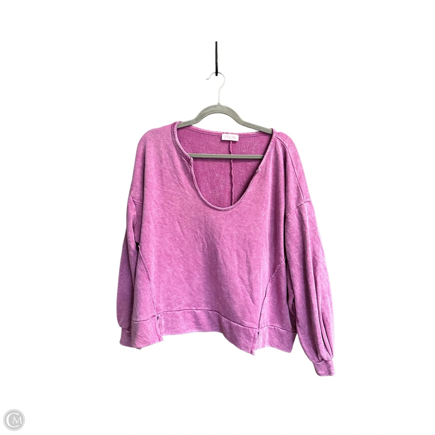 Top Long Sleeve By Pink Lily In Purple, Size: S