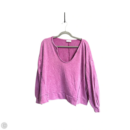 Top Long Sleeve By Pink Lily In Purple, Size: S