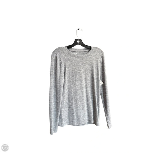 Top Long Sleeve By Loft In Grey, Size: L