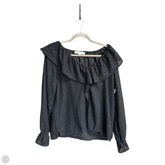 Top Long Sleeve By Loft In Black, Size: M
