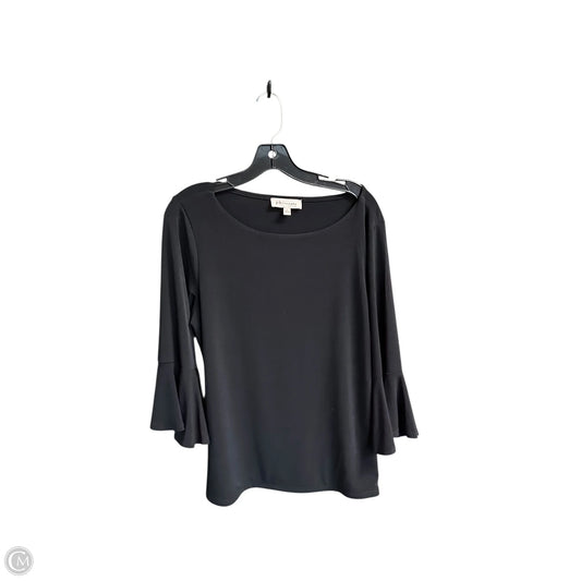 Top 3/4 Sleeve By Philosophy In Black, Size: L