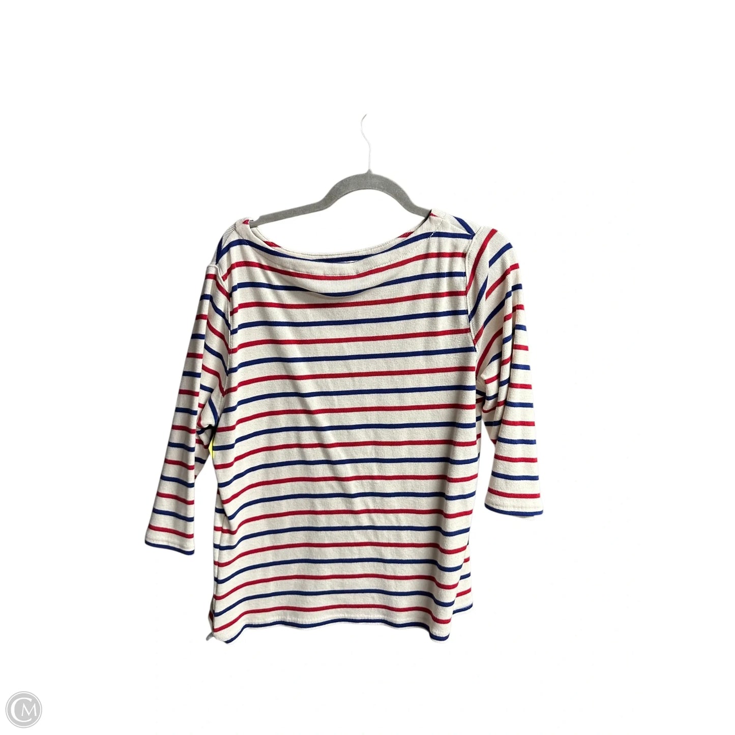 Top 3/4 Sleeve By L.l. Bean In Blue & Red & White, Size: Xl