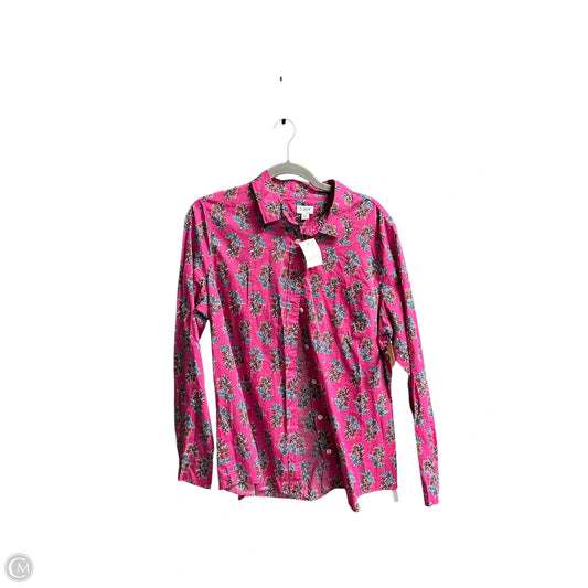 Blouse Long Sleeve By J. Crew In Floral Print, Size: Xl