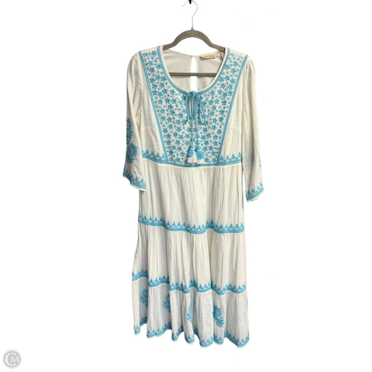 Dress Casual Midi By Soft Surroundings In White, Size: Xs