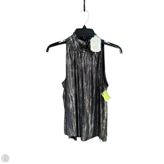 Top Sleeveless By Altard State In Black & Silver, Size: L