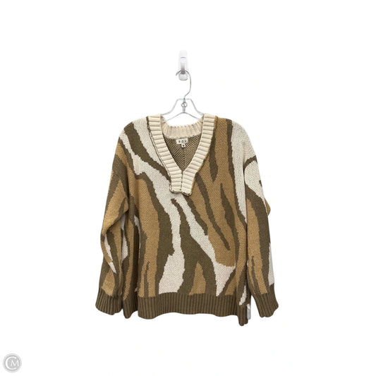 Sweater By Pol In Cream & Green, Size: M