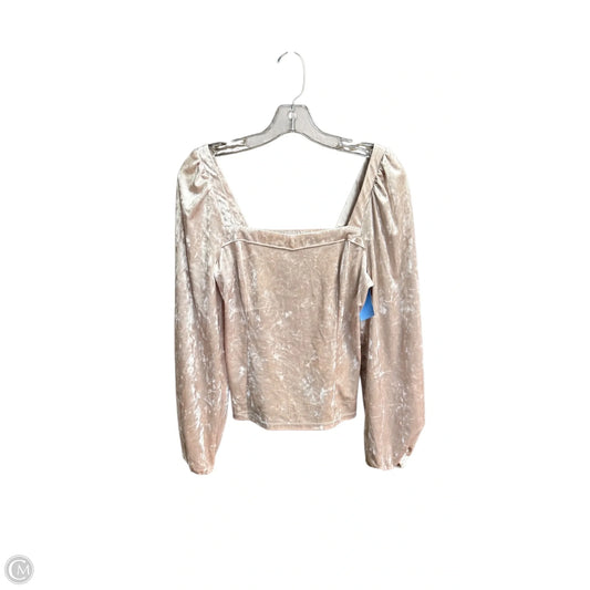 Top Long Sleeve By Anthropologie In Beige, Size: S