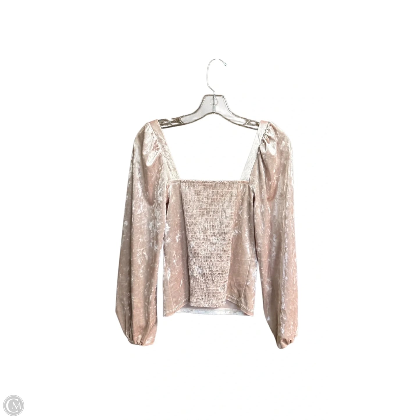 Top Long Sleeve By Anthropologie In Beige, Size: S