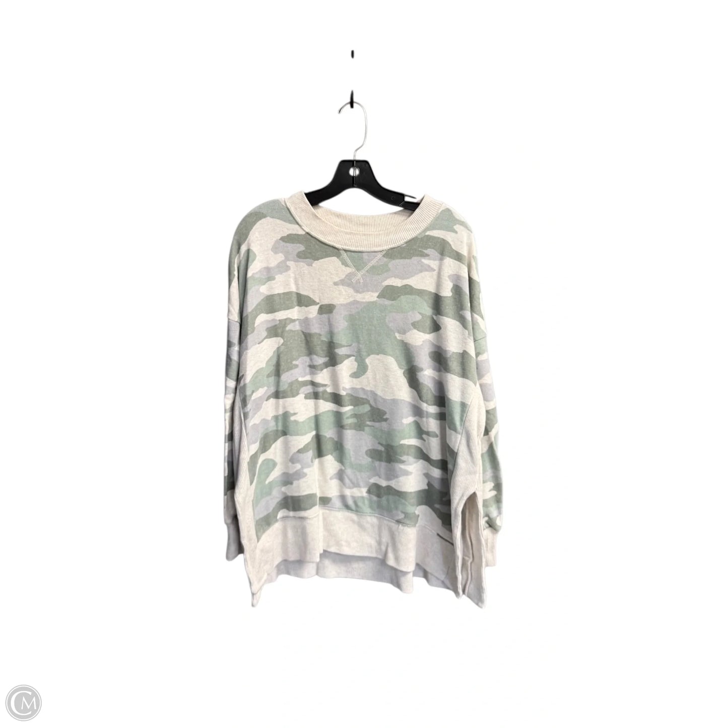 Sweatshirt Crewneck By Aerie In Camouflage Print, Size: L