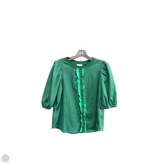 Top Short Sleeve By Voy In Green, Size: S