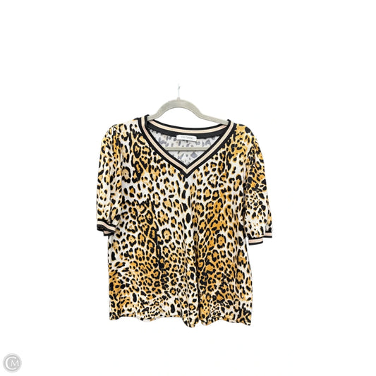 Top Short Sleeve By Ces Femme In Animal Print, Size: S