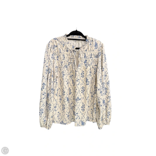 Top Long Sleeve By Polagram In Floral Print, Size: Xl