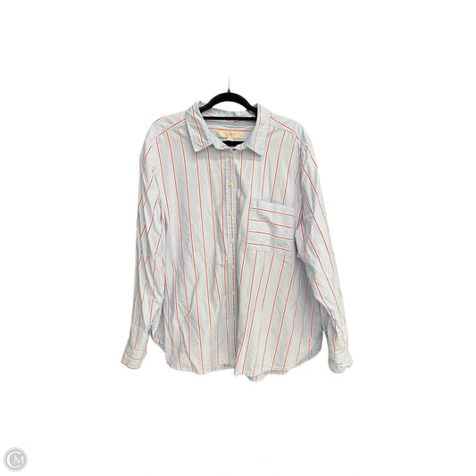 Top Long Sleeve By Loft In Striped Pattern, Size: Xl