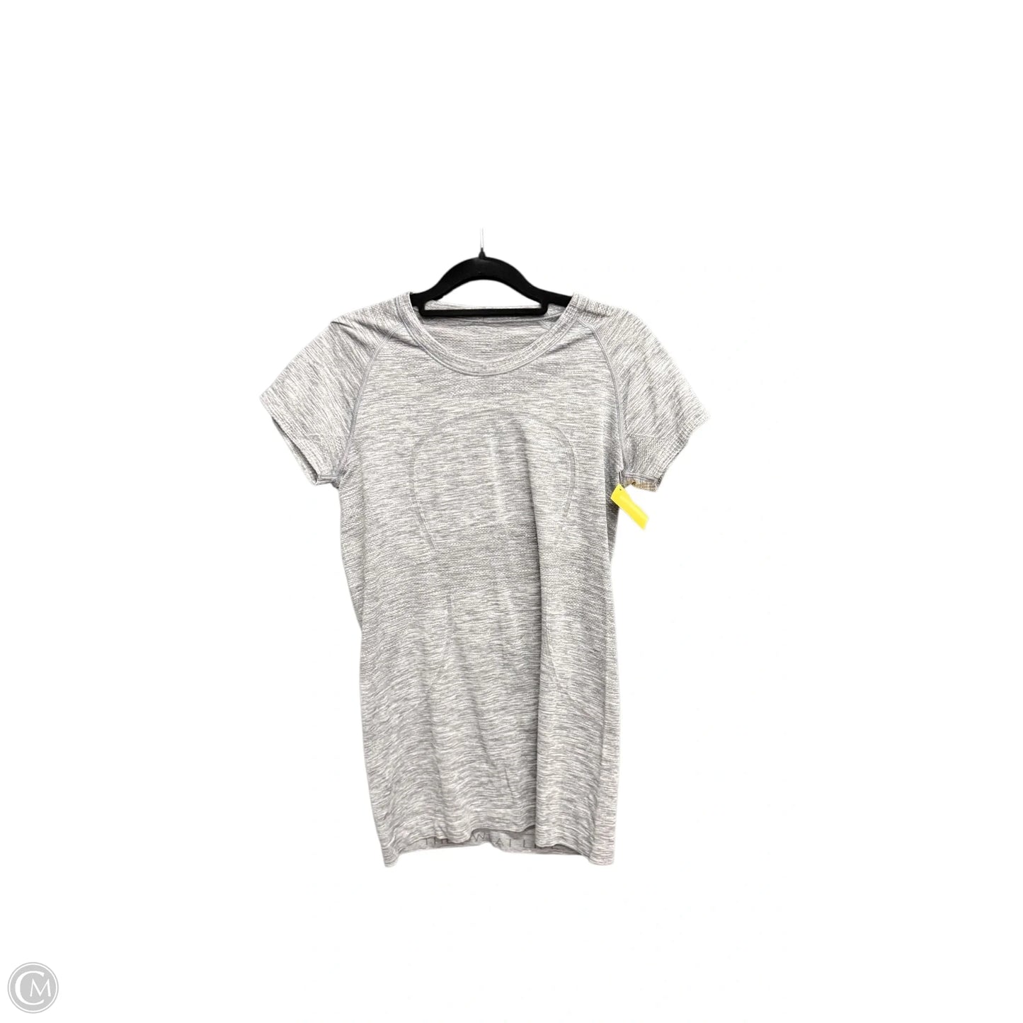 Athletic Top Short Sleeve By Lululemon In Grey, Size: S