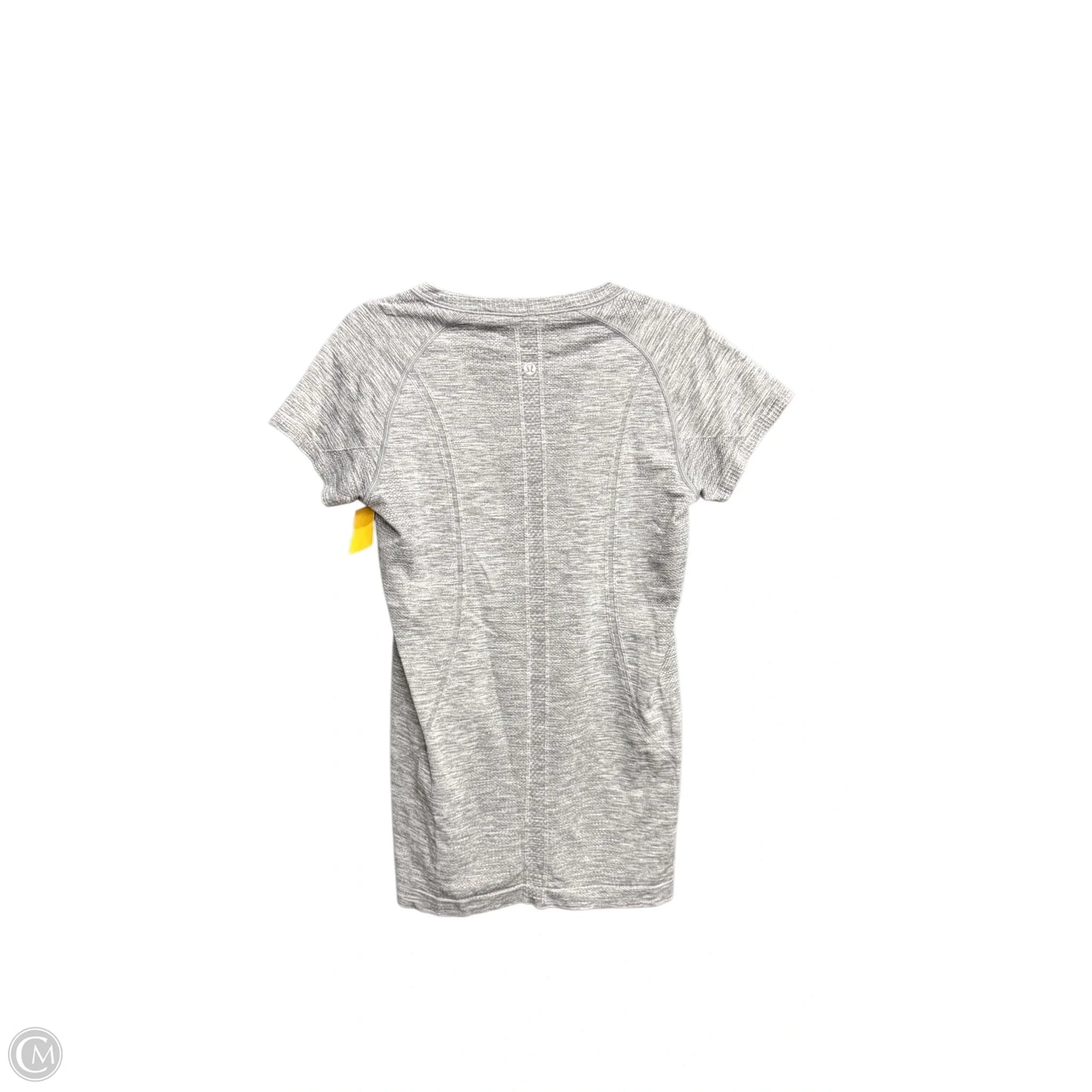 Athletic Top Short Sleeve By Lululemon In Grey, Size: S