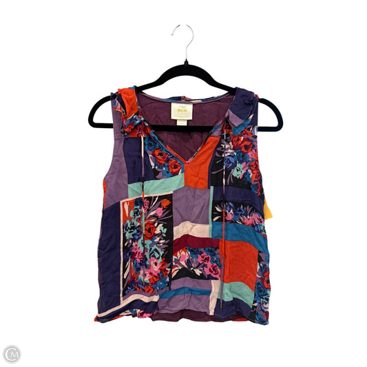 Top Sleeveless By Maeve In Floral Print, Size: Xs