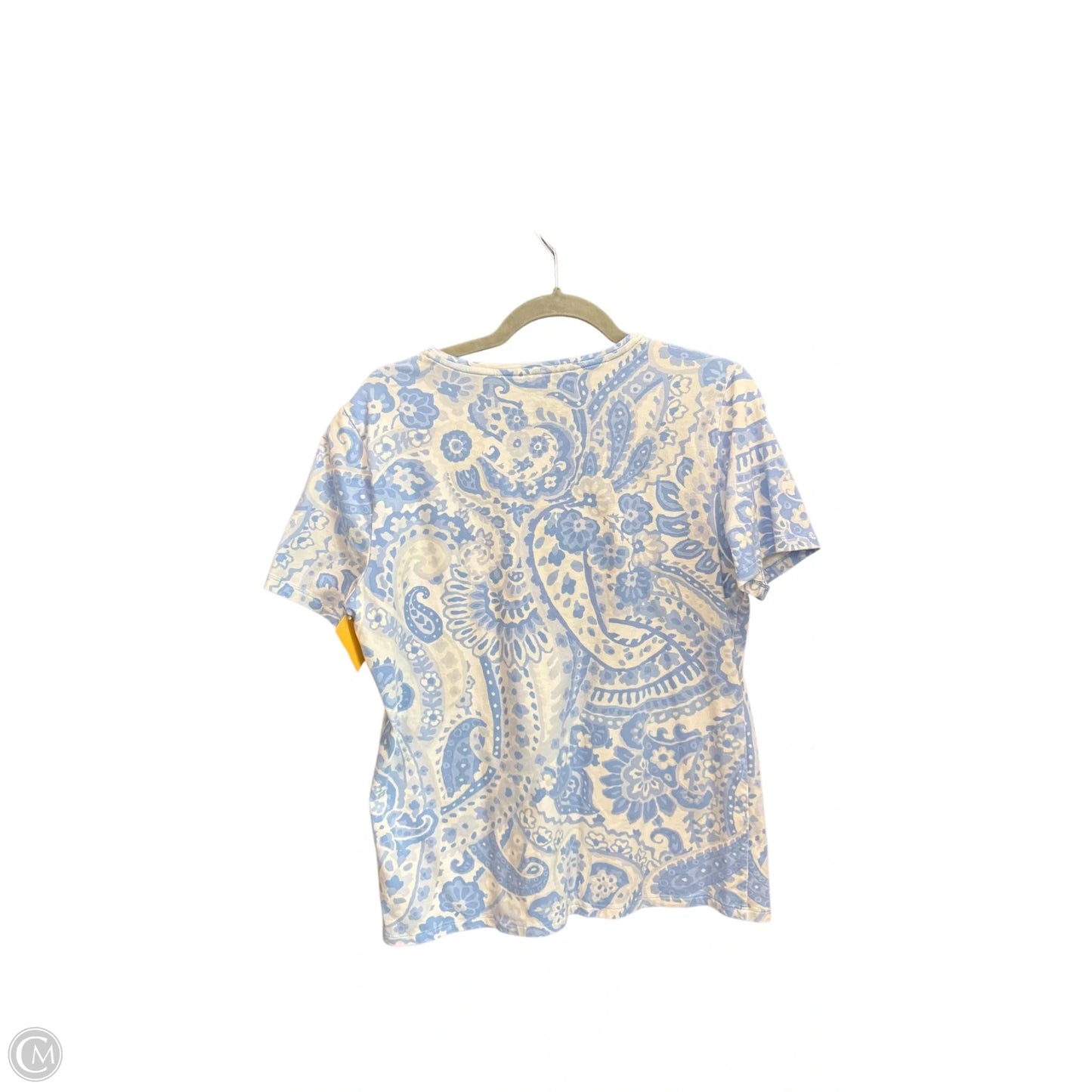 Top Short Sleeve Basic By Talbots In Paisley Print, Size: L
