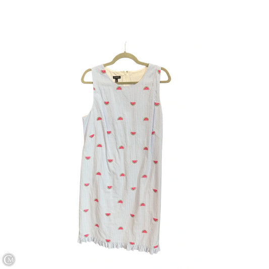 Dress Casual Midi By Talbots In Blue & White, Size: Xl