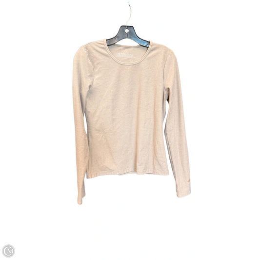 Athletic Top Long Sleeve Crewneck By Beyond Yoga In Tan, Size: L