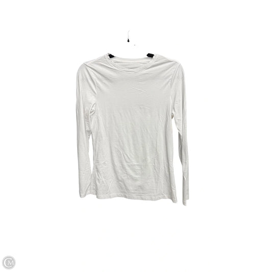 Athletic Top Long Sleeve Crewneck By Yogalicious In White, Size: M