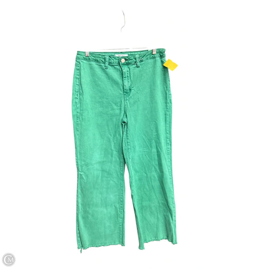Jeans Straight By Zenana In Green Denim, Size: 8