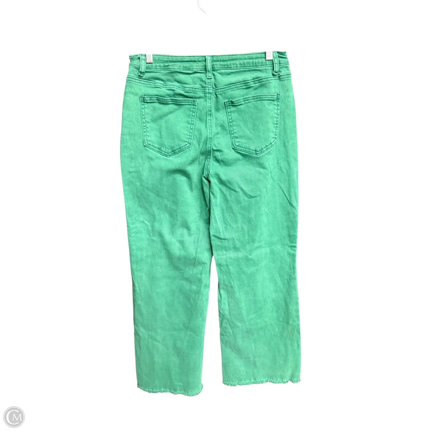 Jeans Straight By Zenana In Green Denim, Size: 8