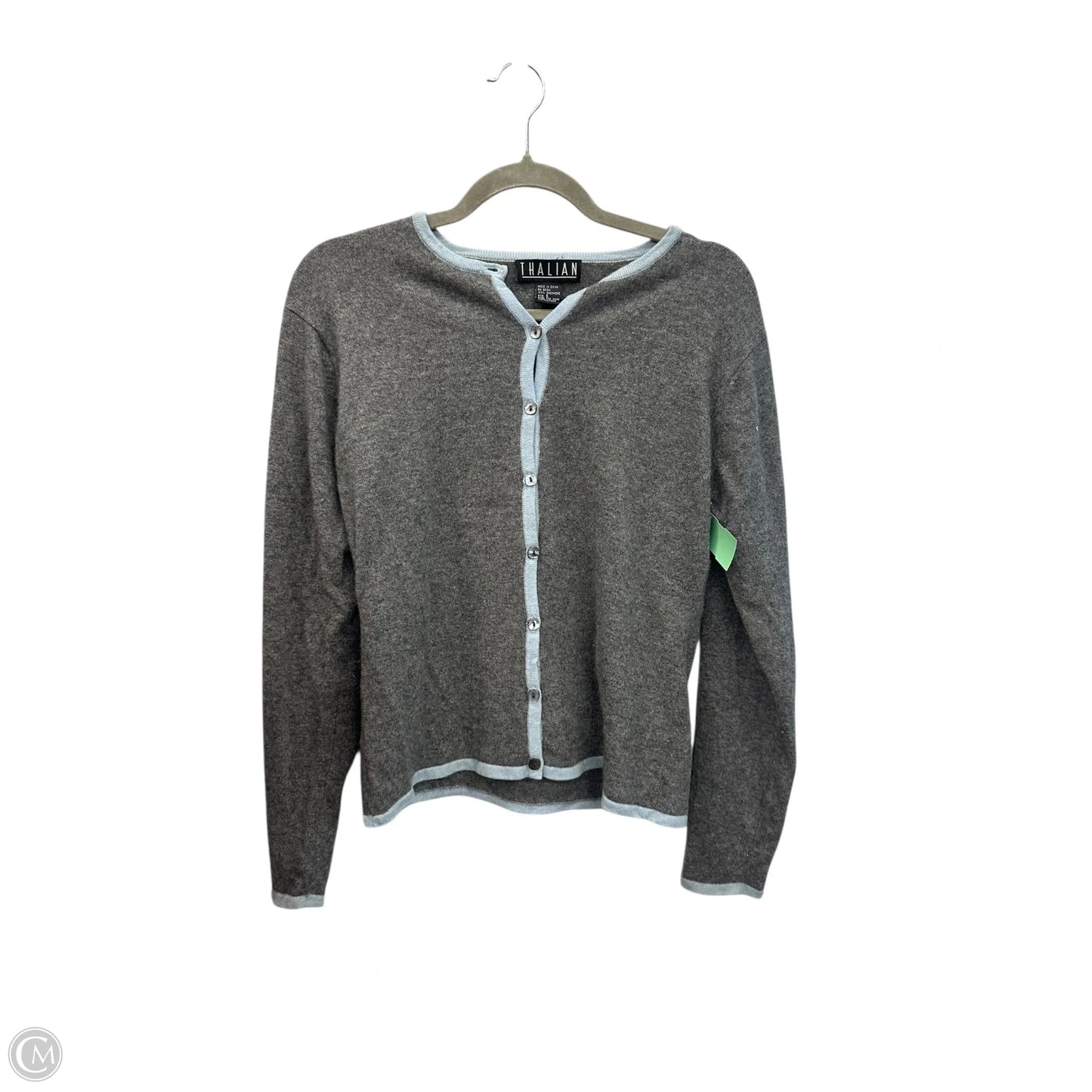Sweater Cardigan Cashmere By Clothes Mentor In Grey, Size: S