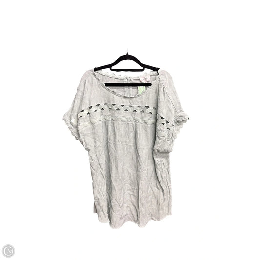 Top Short Sleeve By Blu Pepper In Teal, Size: 3x