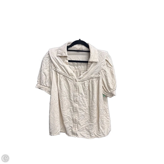 Top Short Sleeve By Entro In Beige, Size: S