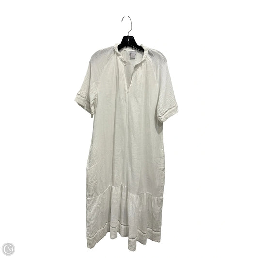 Dress Casual Maxi By Chicos In White, Size: M