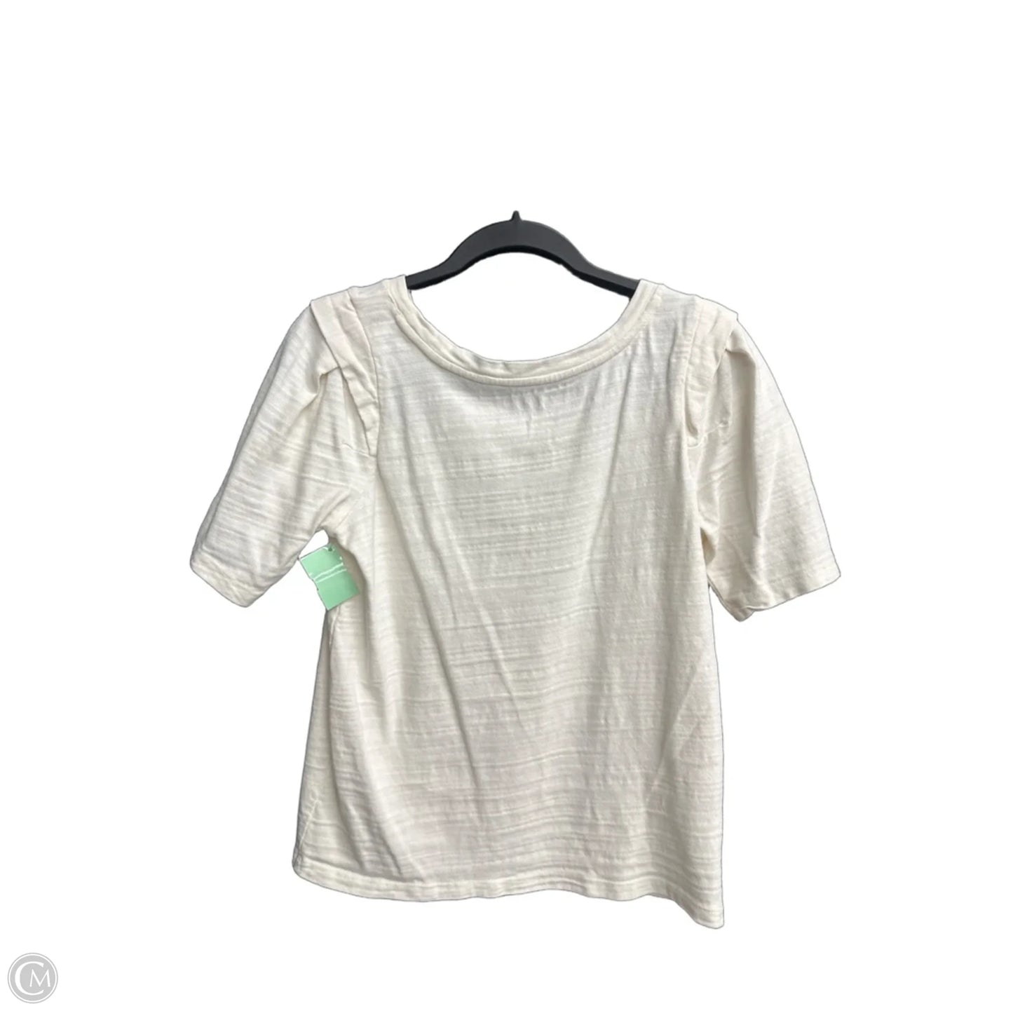 Top Short Sleeve By Loft In Cream, Size: S