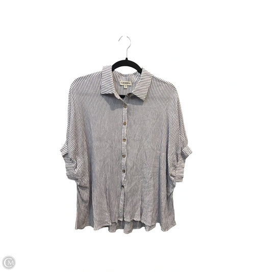 Top Short Sleeve By Ee Some In Striped Pattern, Size: S