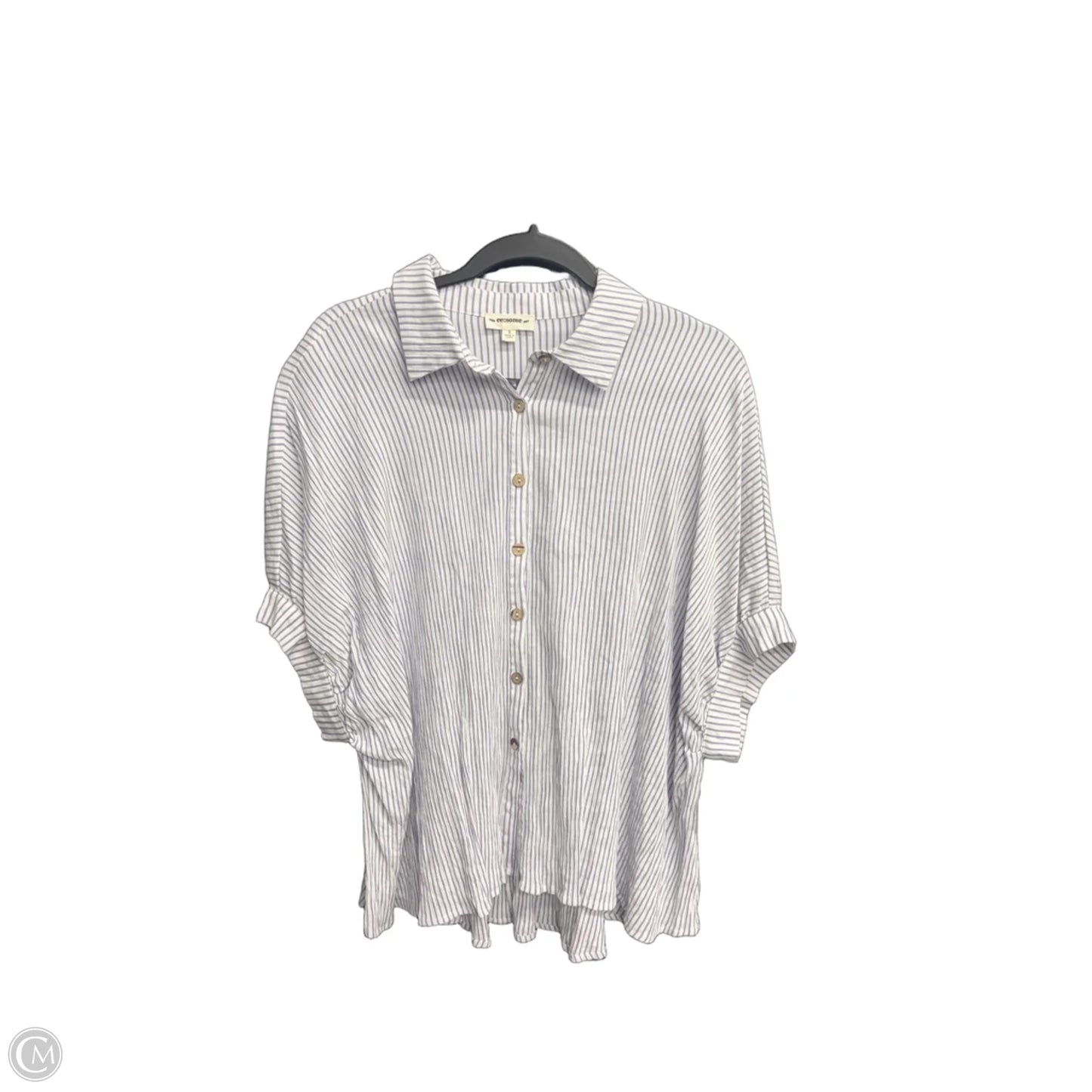 Top Short Sleeve By Ee Some In Striped Pattern, Size: S