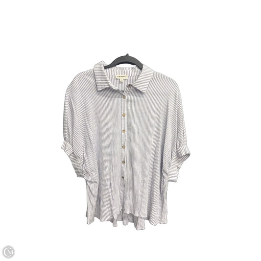 Top Short Sleeve By Ee Some In Striped Pattern, Size: S
