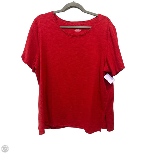 Top Short Sleeve Basic By Chicos In Red, Size: Xl
