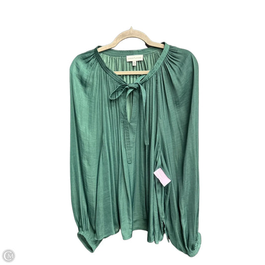 Top Long Sleeve By Gibson And Latimer In Green, Size: 2x