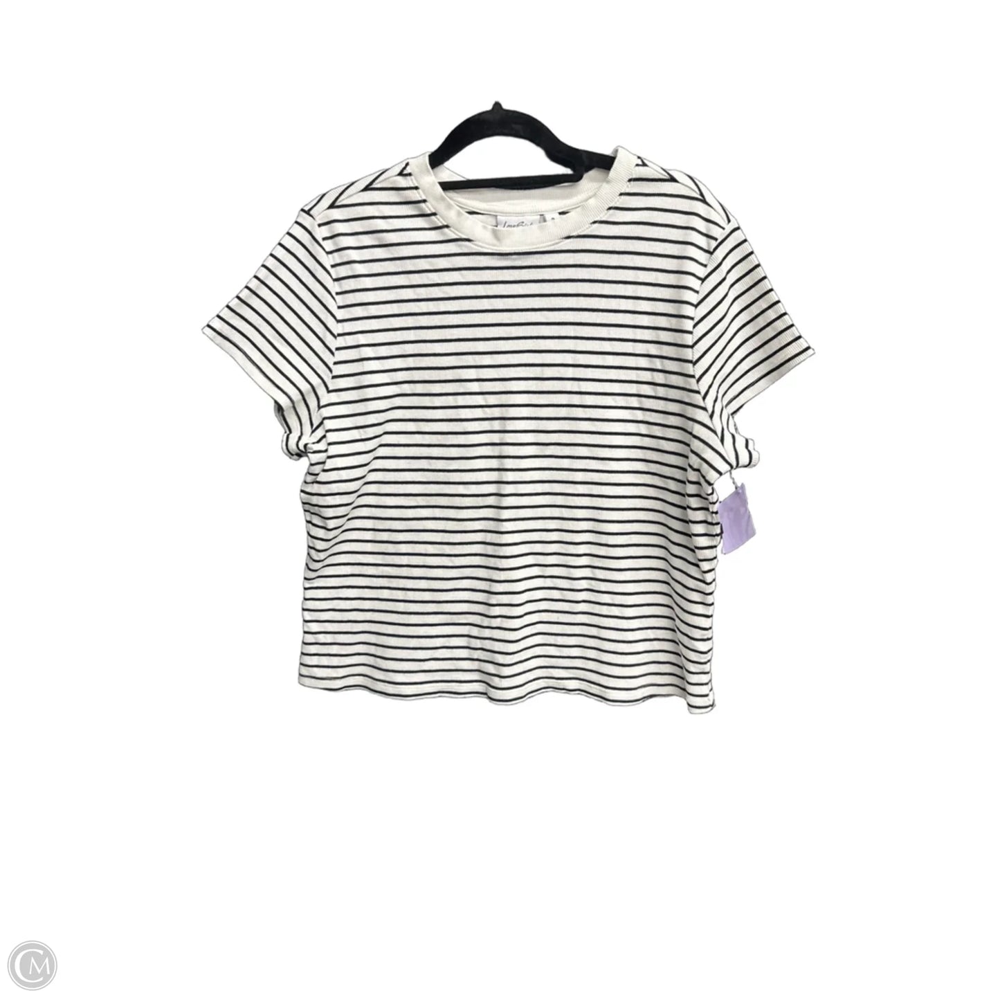 Top Short Sleeve Basic By Clothes Mentor In Striped Pattern, Size: S
