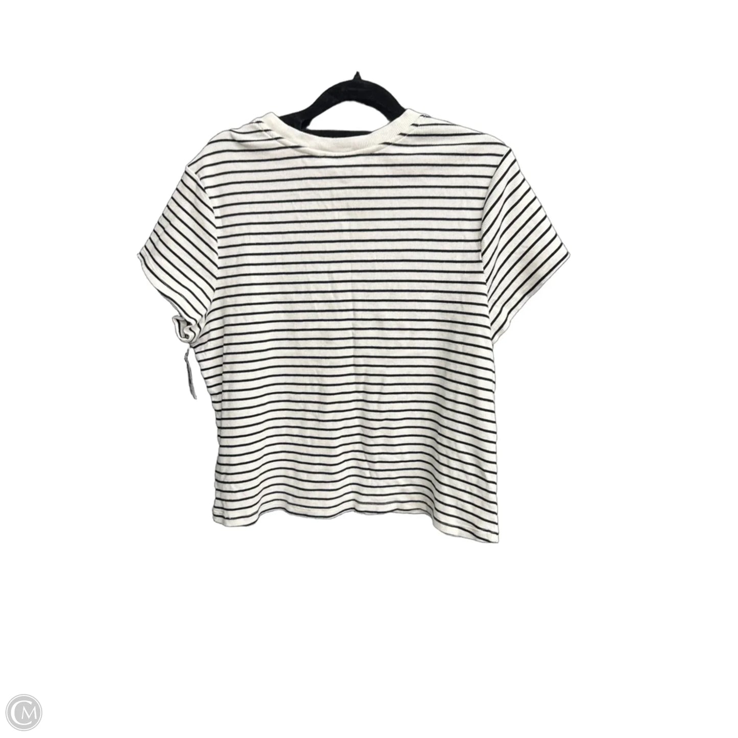 Top Short Sleeve Basic By Clothes Mentor In Striped Pattern, Size: S