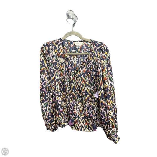 Top Long Sleeve By Molly Bracken In Multi-colored, Size: S