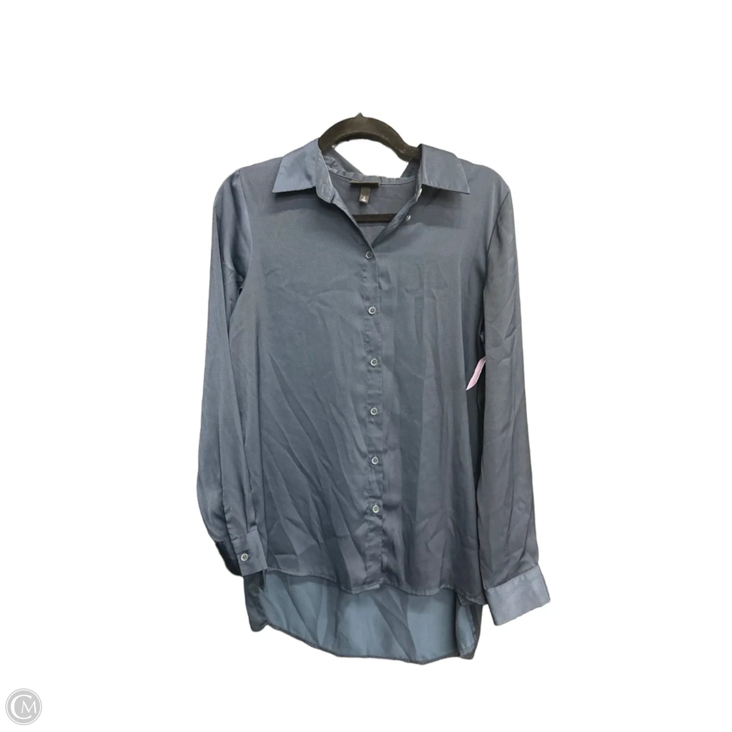 Top Long Sleeve By Who What Wear In Blue, Size: S